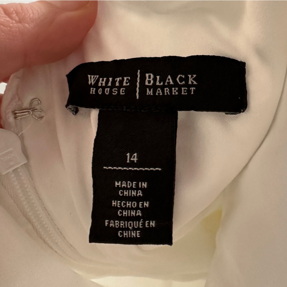 WHBM White Mini Dress Size 12 - Picture 10 of 10